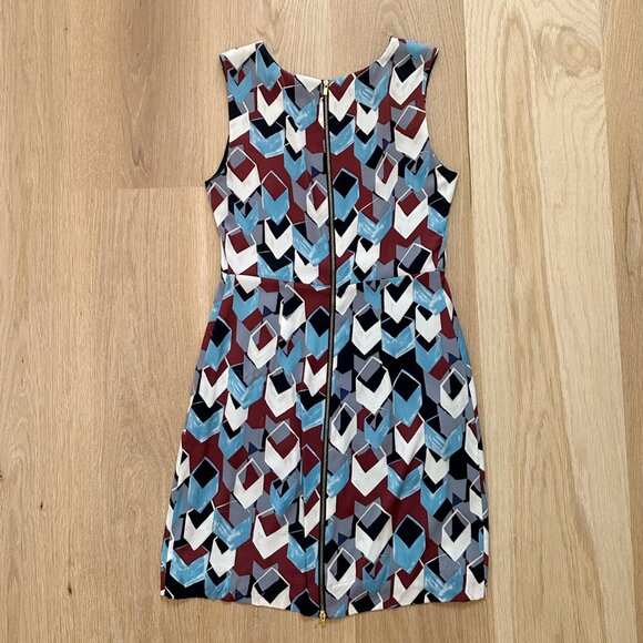 DVF Geometric Shift Dress, Size 2 - Picture 2 of 5